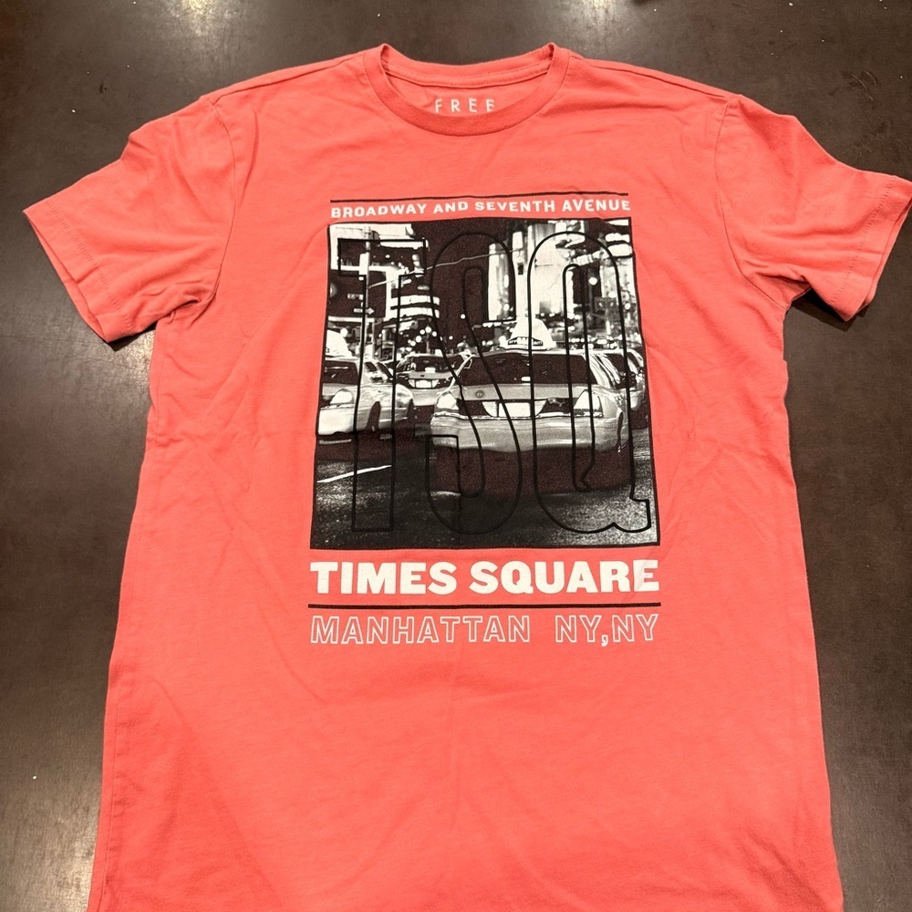 Free State Times Square Graphic Tee - Coral